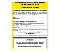 Affichage des consignes légales